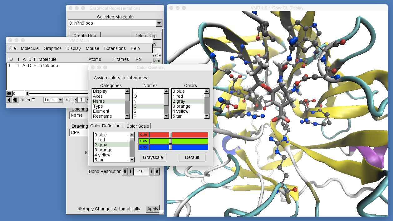 Image showing the color controls box